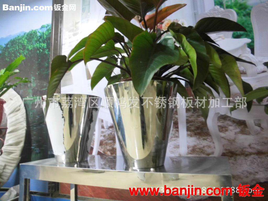不锈钢花盆定做，花筒，花坛，形状大小可按客户需求，厂家直销