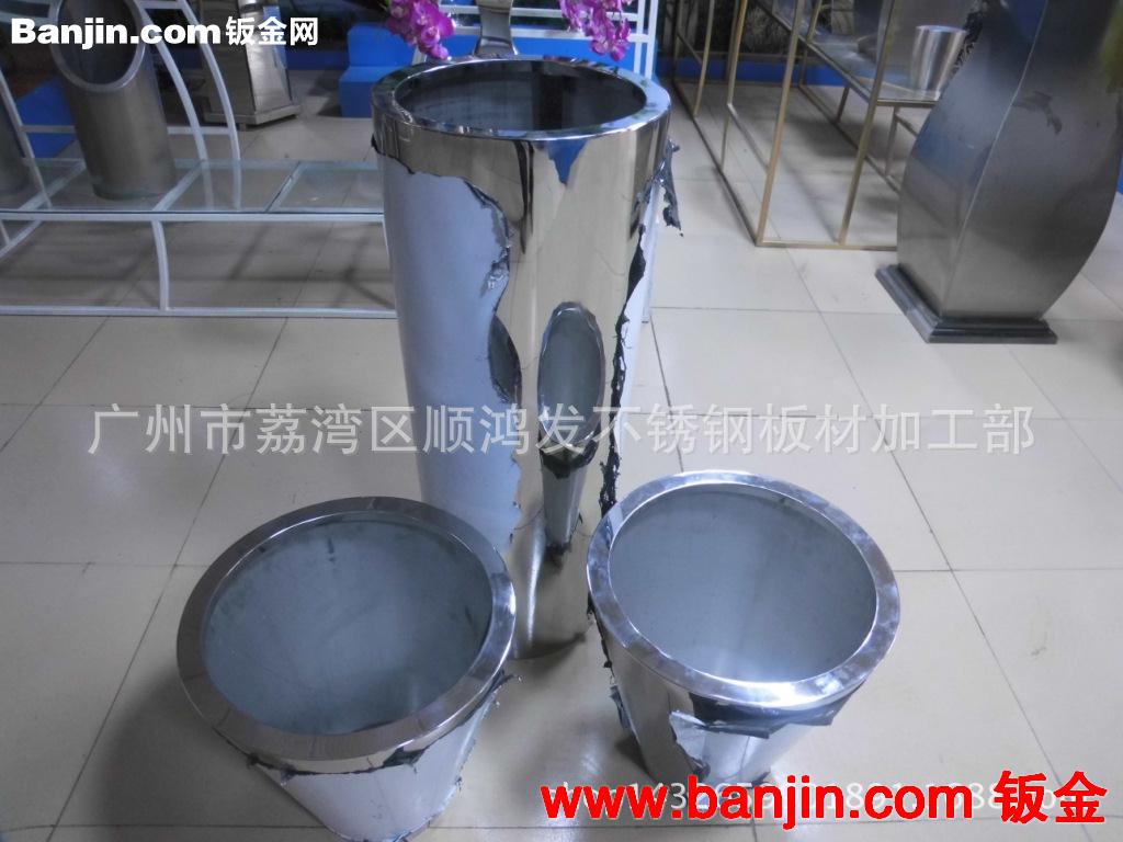 不锈钢花盆定做，花筒，花坛，形状大小可按客户需求，厂家直销