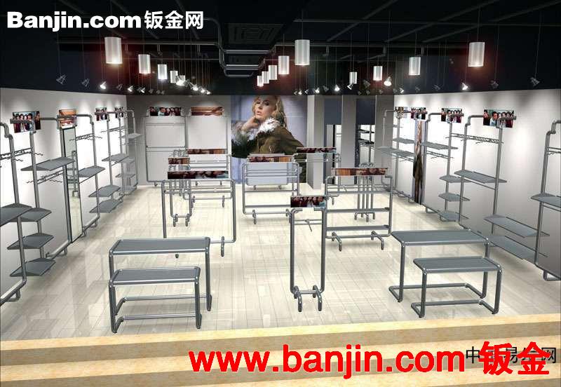 佛山厂家专业加工订做不锈钢服装展架 展柜 价格优惠