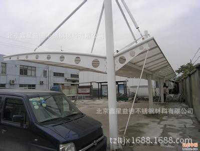 江苏厂家设计安装膜结构汽车棚 自行车雨棚