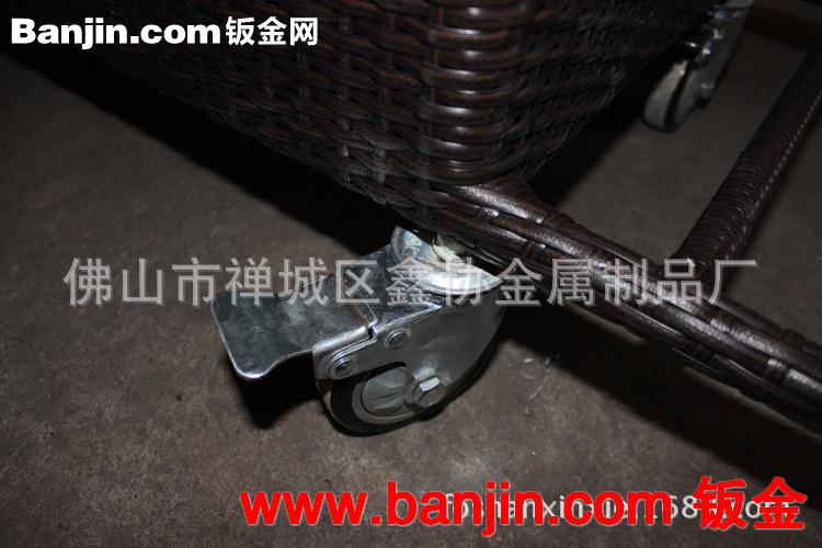 专业生产酒店客房收纳推车 铁制品编藤工艺服务推车 高档酒水车