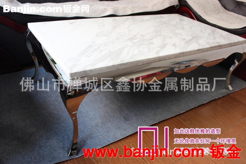 厂家直销新款 时尚茶几不锈钢大理石面 高档简约客厅茶几 质量保