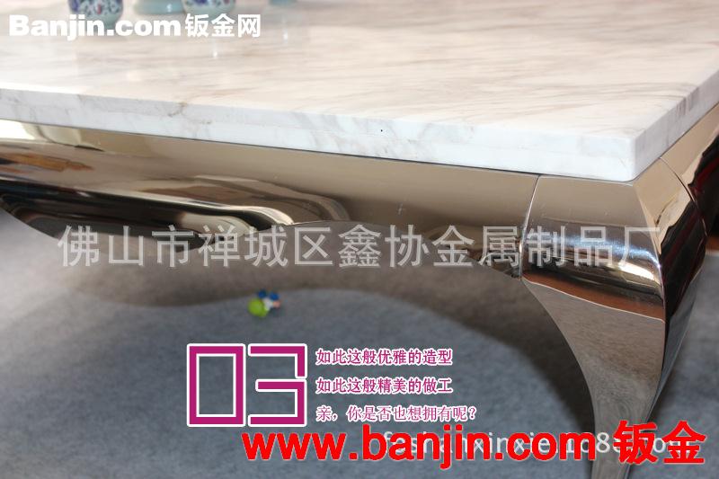 厂家直销新款 时尚茶几不锈钢大理石面 高档简约客厅茶几 质量保