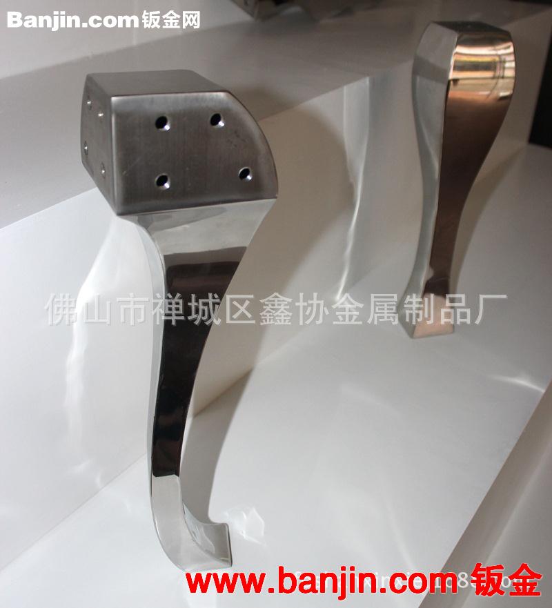 时尚简约 高镜面蛇形不锈钢茶几脚 KTV玫瑰金不锈钢茶几腿定制