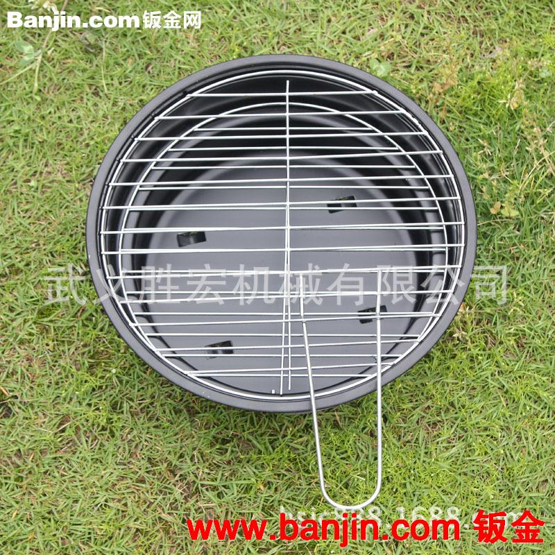 厂家直销 烧烤用具野外户外折叠不锈钢烧烤炉 圆形冰包炉烧烤架