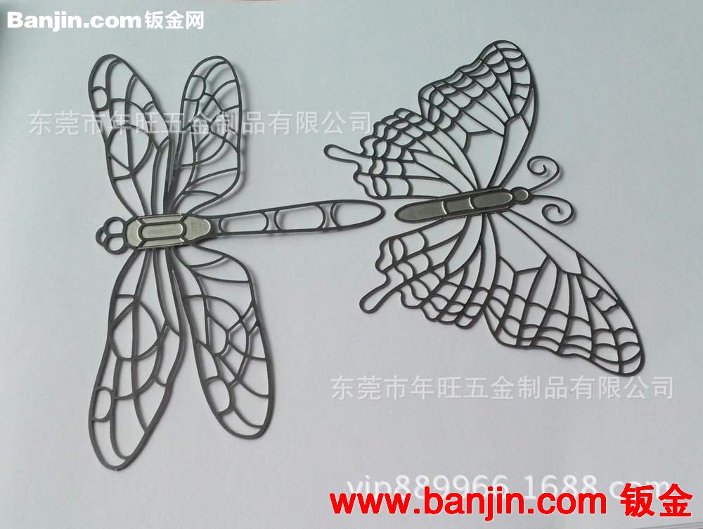 薄片蚀刻logo不锈钢书签 做各种造型 表面喷漆处理