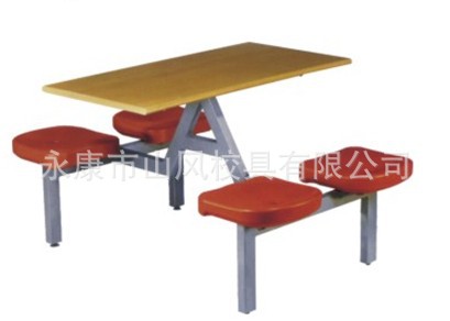 厂家直销SF-D360型四位方盘食堂餐桌椅