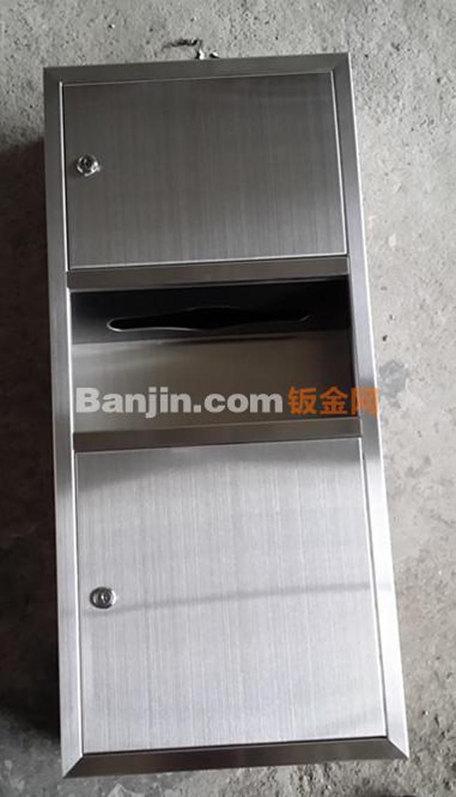 供应卫浴用不锈钢手纸箱，带垃圾桶，750高