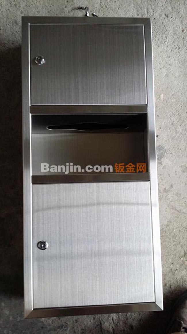 供应卫浴用不锈钢手纸箱，带垃圾桶，750高
