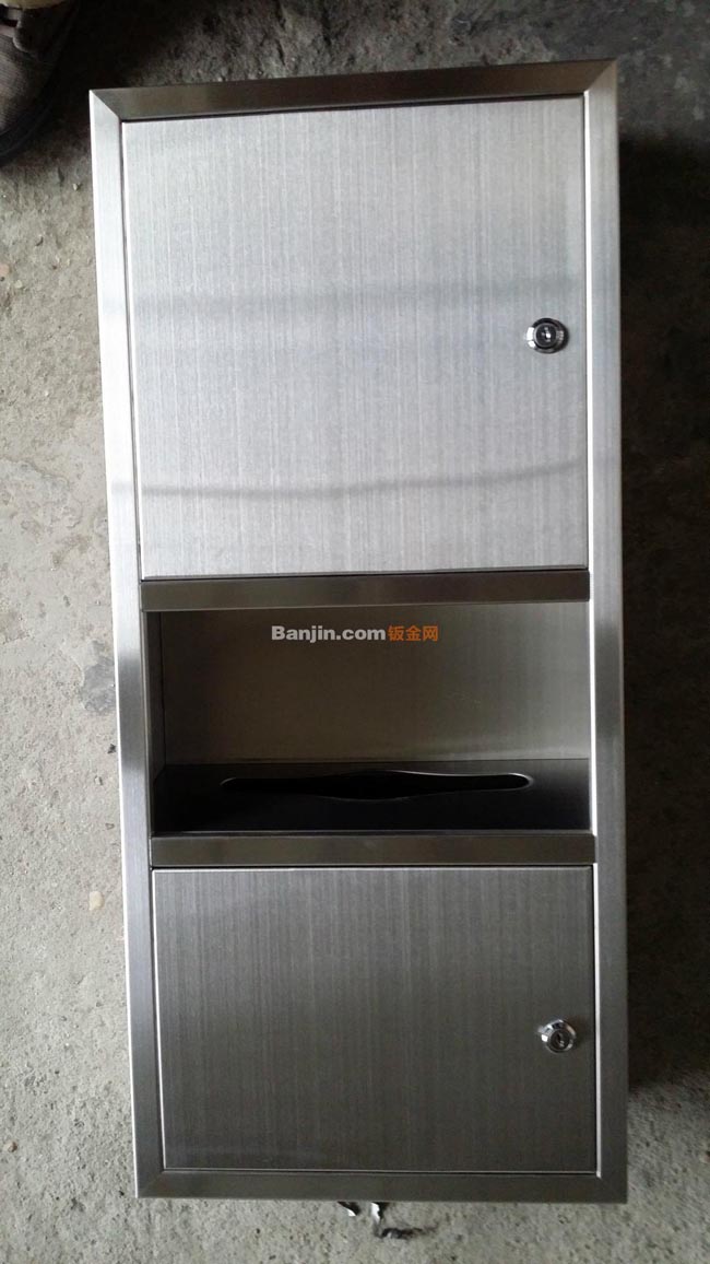 供应卫浴用不锈钢手纸箱，带垃圾桶，750高
